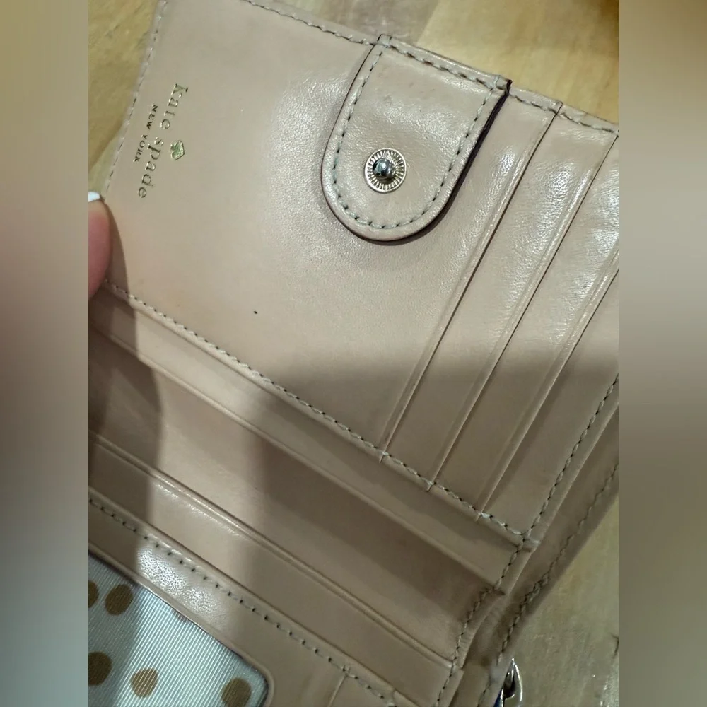 Kate Spade Blue and Beige Polka Dot Interior Bag